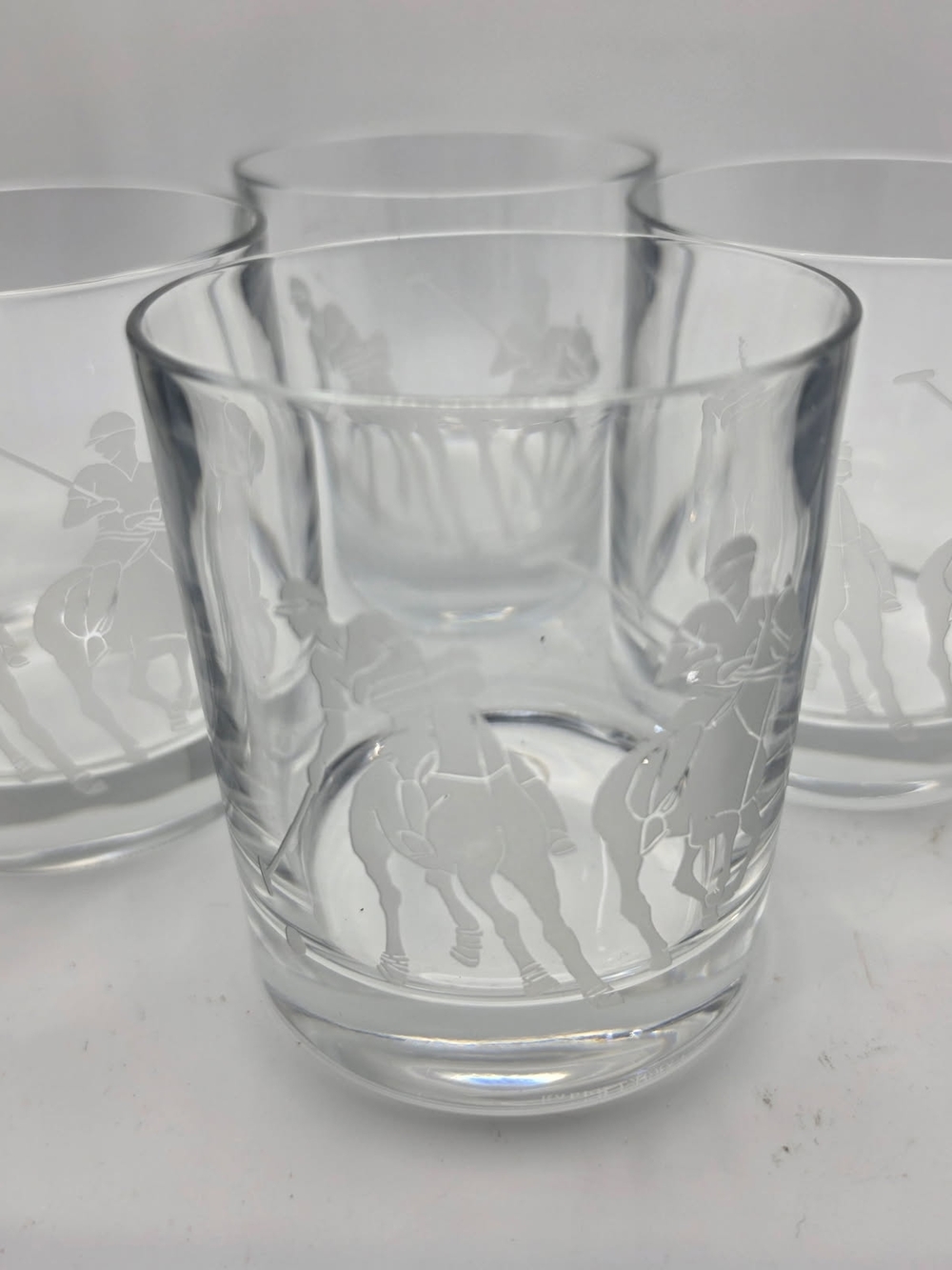 Ralph Lauren Garrett Double Old Fashioned 12 Oz Cyrstal Set Of 4.